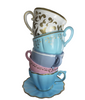 🫖 Life-Size Stacked Tea Cups Statue (6 ft) — Whimsical Decor for Gardens, Cafes & Events