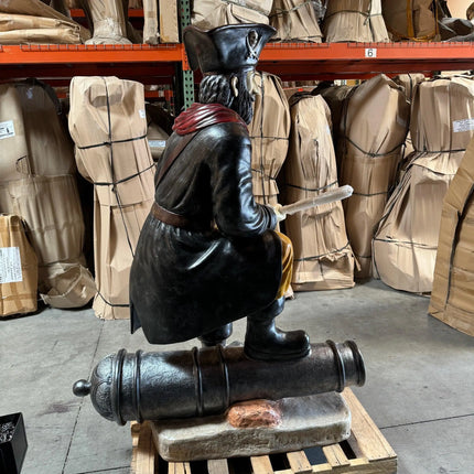 Pirate on Cannon Life Size Statue LM Treasures - H