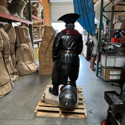 Pirate on Cannon Life Size Statue LM Treasures - H