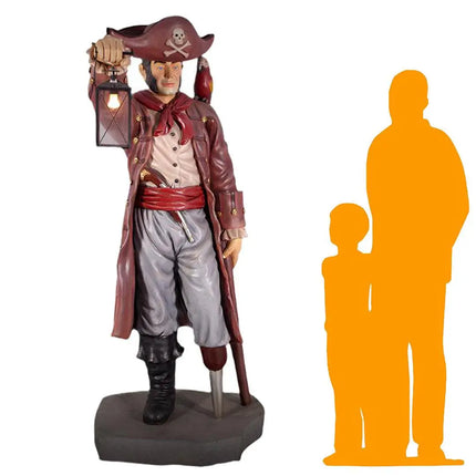 Pirate With Lantern Life Size Statue LM Treasures - H
