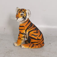 Sitting Bengal Tiger Cub Life Size Statue - LM Treasures 