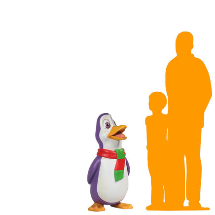 Purple Comic Penguin Life Size Statue - LM Treasures 
