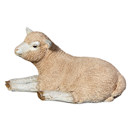 Laying Baby Merino Lamb Life Size Statue - LM Treasures 