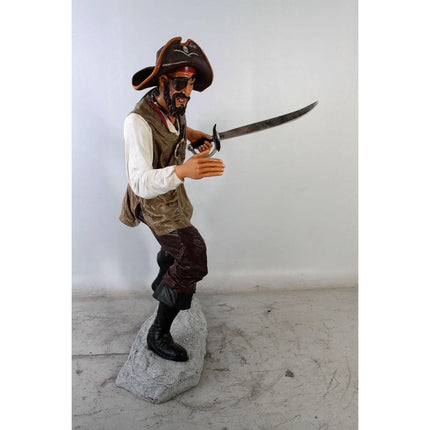 Pirate Captain One Eye Life Size Statue LM Treasures - H