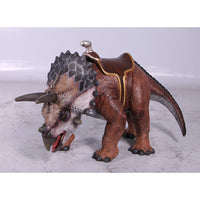 Baby Triceratops Dinosaur With Saddle Statue - LM Treasures 