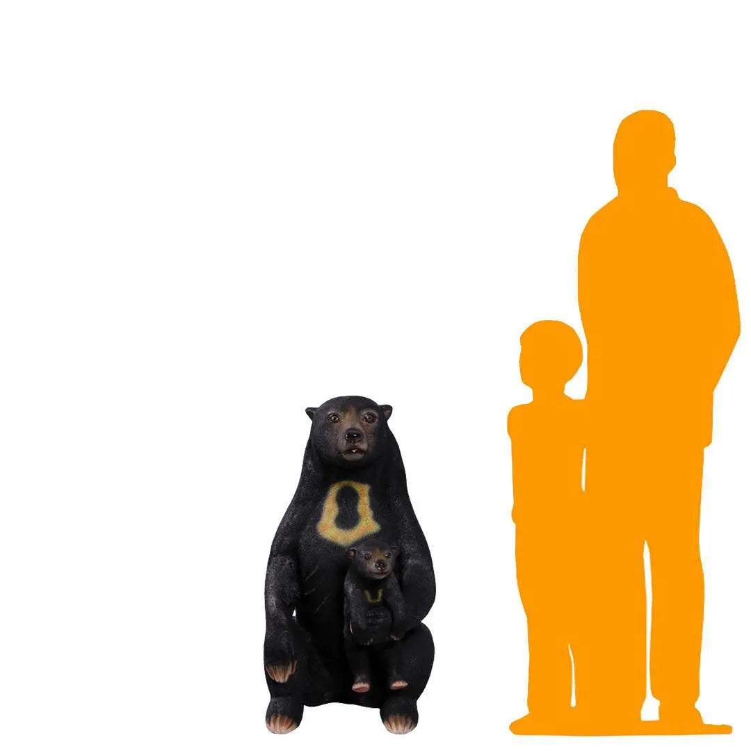 Sun Bear with Cub Life Size Statue LM Treasures