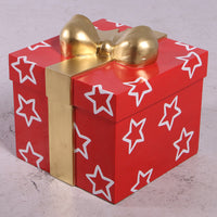 Small Red Present With Stars Statue - LM Treasures 