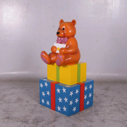 Presents with Bear Life Size Statue LM Treasures - H