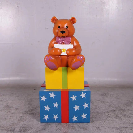 Presents with Bear Life Size Statue LM Treasures - H
