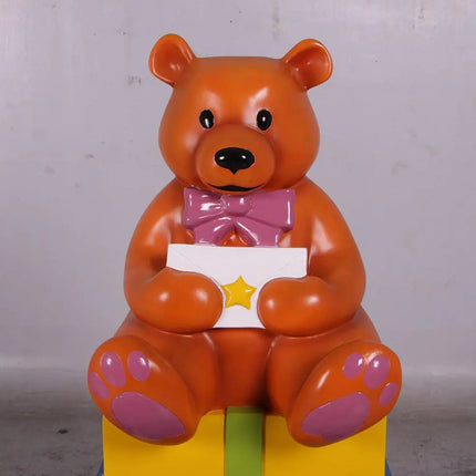 Presents with Bear Life Size Statue LM Treasures - H