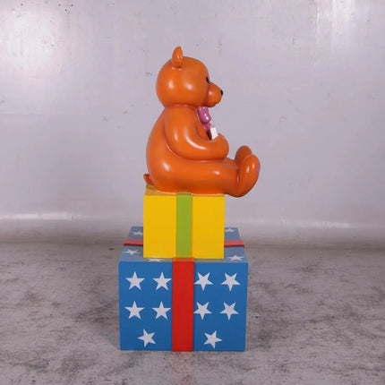 Presents with Bear Life Size Statue LM Treasures - H