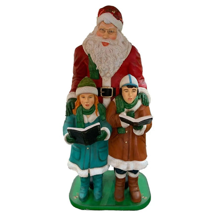 Santa Claus With Children Life Size Christmas Statue LM Treasures - A