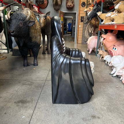 Skeleton Reaper Throne Life Size Chair Statue LM Treasures - H