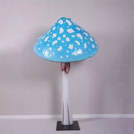 Blue Mushroom Parasol Over Sized Statue LM Treasures - H