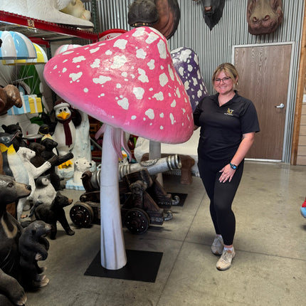 Pink Mushroom Parasol Over Sized Statue LM Treasures - H