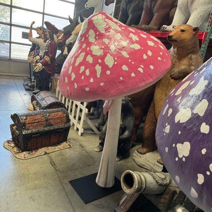 Pink Mushroom Parasol Over Sized Statue LM Treasures - H