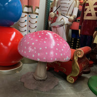 Medium Pink Mushroom Over Sized Statue - LM Treasures 