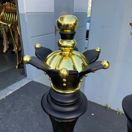 Black Chess Pieces Set of 3 Life Size Statues LM Treasures - H