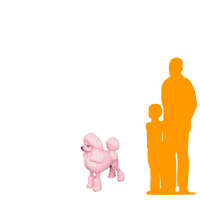 Pink Poodle Life Size Dog Statue - LM Treasures 