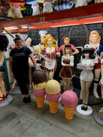 One Scoop Strawberry Ice Cream Over Sized Statue - LM Treasures 