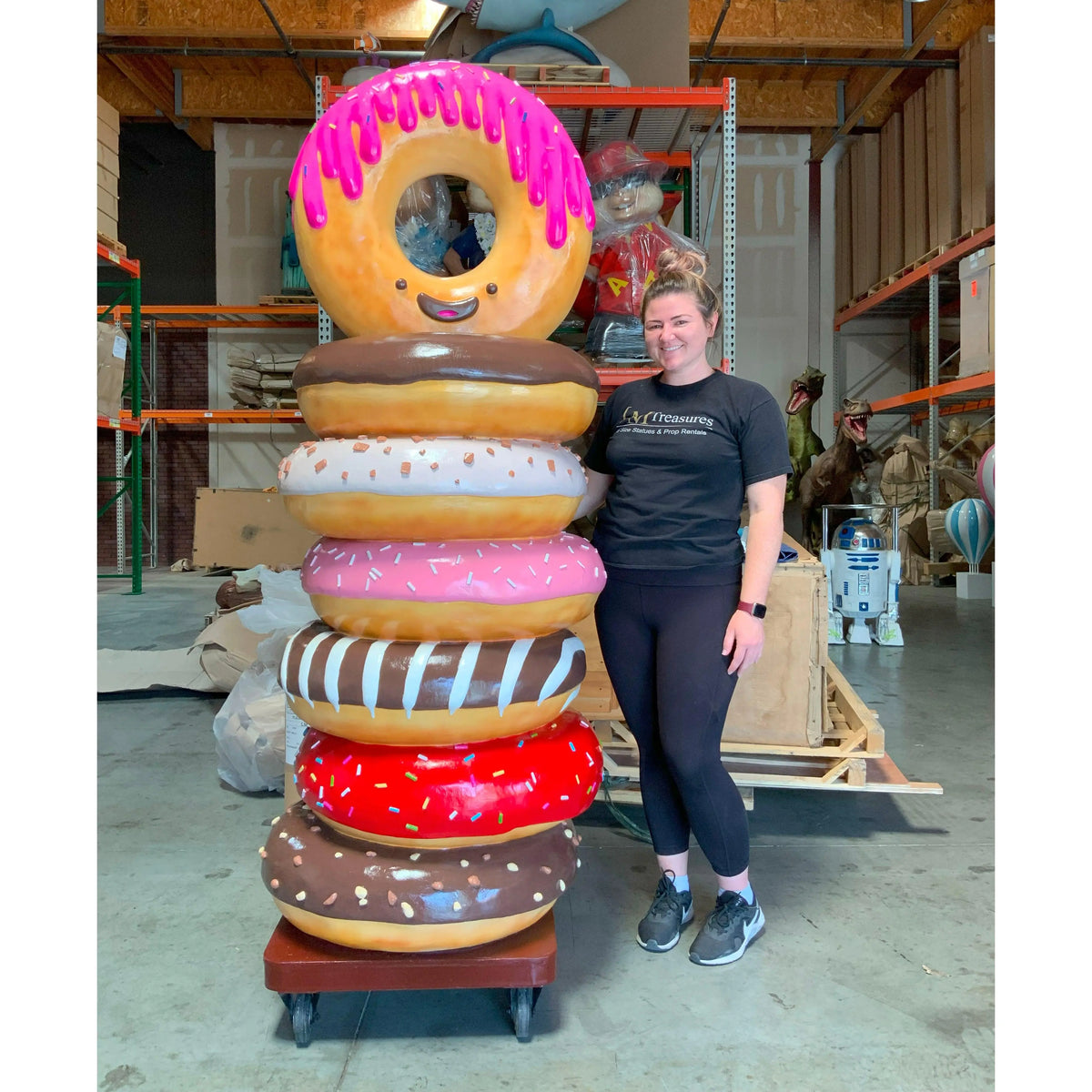 Large Stacked Donuts Over Sized Statue LM Treasures