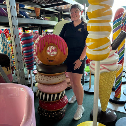 Medium Stacked Donuts Over Sized Statue LM Treasures - A