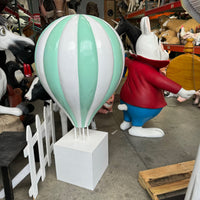 Large Green Hot Air Balloon Over Sized Statue