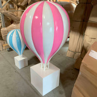 Large Pink Hot Air Balloon Over Sized Statue
