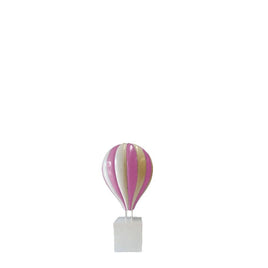 Medium Pink Hot Air Balloon Over Sized Statue