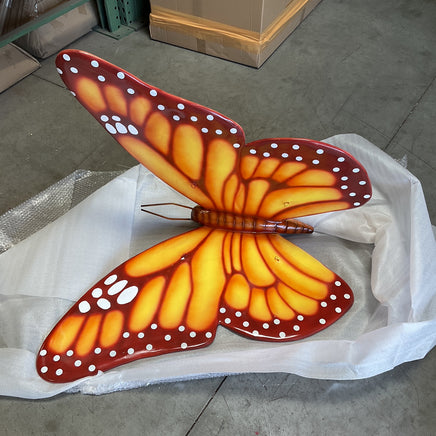 Orange Butterfly Insect Over Sized Statue - LM Treasures 