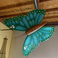 Cyan Butterfly Insect Over Sized Statue - LM Treasures 