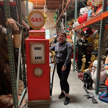 Red Gas Pump Life Size Statue LM Treasures - T