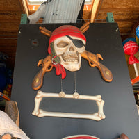 Pirate Skull Gun Sign Statue - LM Treasures 