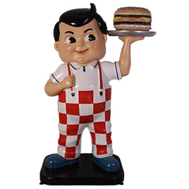 Boy Holding Hamburger Life Size Statue - LM Treasures 