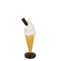 Small Soft Serve Vanilla Ice Cream Over Sized Statue - LM Treasures 
