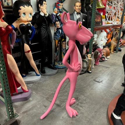 Pink Standing Panther Life Size Statue LM Treasures - A