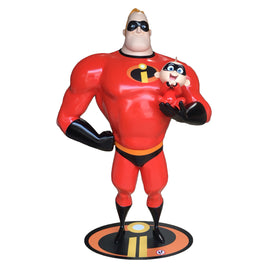 Disney Mr. Incredible and Jack Jack Life Size Statue - LM Treasures 