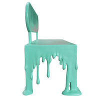 Mint Green Melting Drip Bench Exclusive Life Size Statue - LM Treasures 