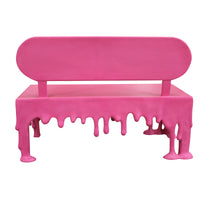 Pink Melting Drip Bench Exclusive Life Size Statue - LM Treasures 