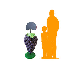 Purple Grapes Over Size Statue With Menu Board - LM Treasures 