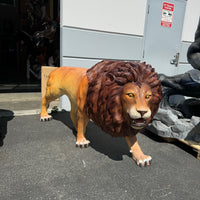 Lion Walking Life Size Statue - LM Treasures 