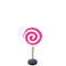 Small Dark Pink Twirl Lollipop Over Sized Statue