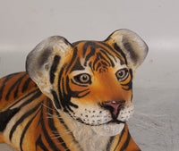Laying Bengal Tiger Cub Life Size Statue - LM Treasures 