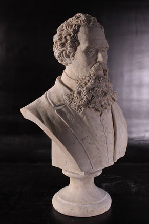 Charles Dickens Stone Bust Life Size Statue - LM Treasures 