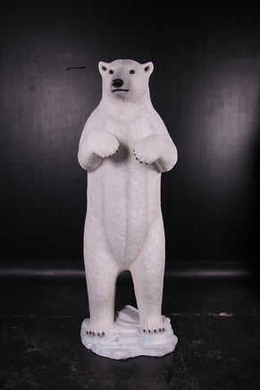 Standing Polar Bear On Base Statue - LM Treasures 