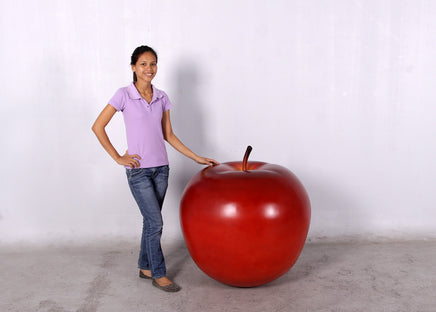 Jumbo Red Apple Over Sized Statue - LM Treasures 