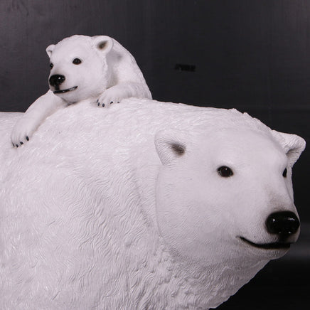 Polar Bear With Cub Statue - LM Treasures 