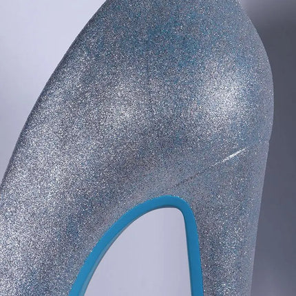 Blue Stiletto High Heel Shoe Over Sized Statue LM Treasures - H