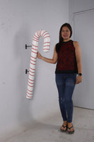 Hanging White Candy Cane Over Sized Statue - LM Treasures 
