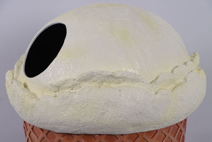 Vanilla Ice Cream Trash Can Over Sized Statue - LM Treasures 